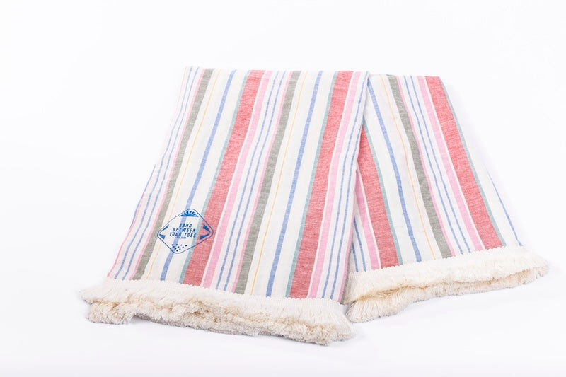 Striped Linen Beach Towel